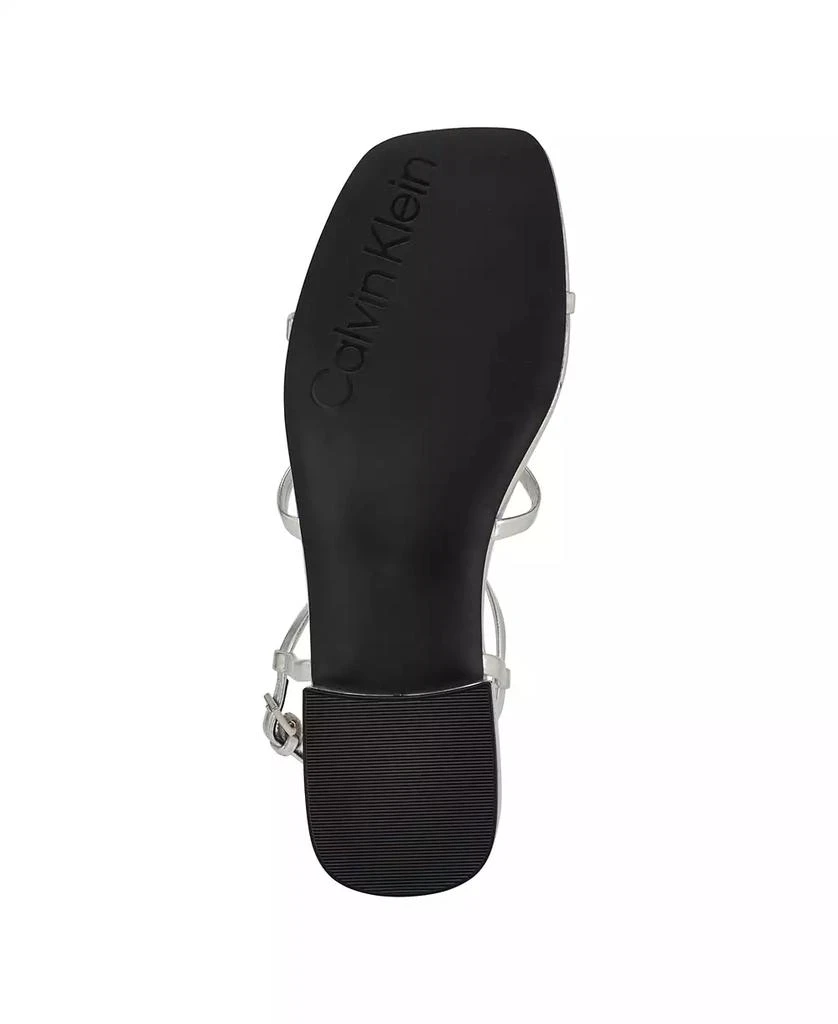 Calvin Klein Women's Sallia Strappy Caged Flat Sandals 5