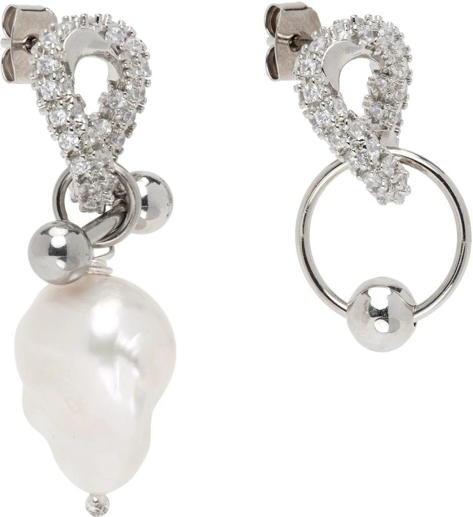 Justine Clenquet Silver Debra Earrings 2