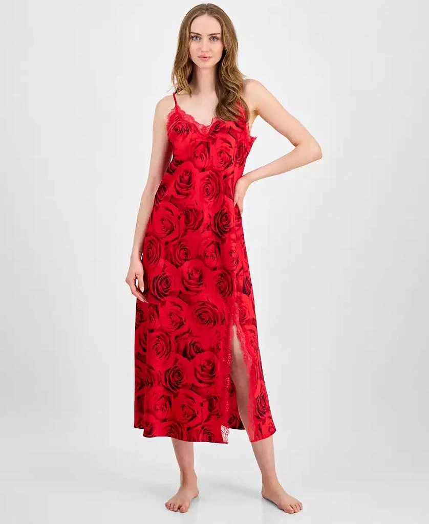 INC International Women
s Lace-Trim Satin Nightgown, Exclusively at Macy
s