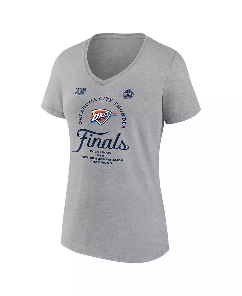 Fanatics Women's Steel Oklahoma City Thunder 2025 NBA Western Conference Champions Locker Room T-Shirt