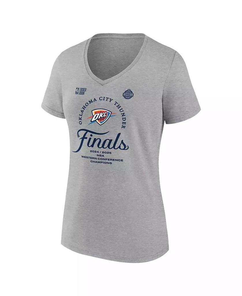 Fanatics Women's Steel Oklahoma City Thunder 2025 NBA Western Conference Champions Locker Room T-Shirt 2