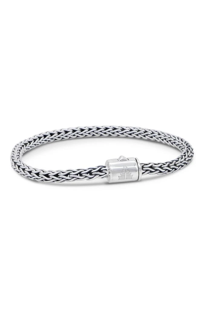 DEVATA Sterling Silver 4mm Dragon Bone Chain Bracelet