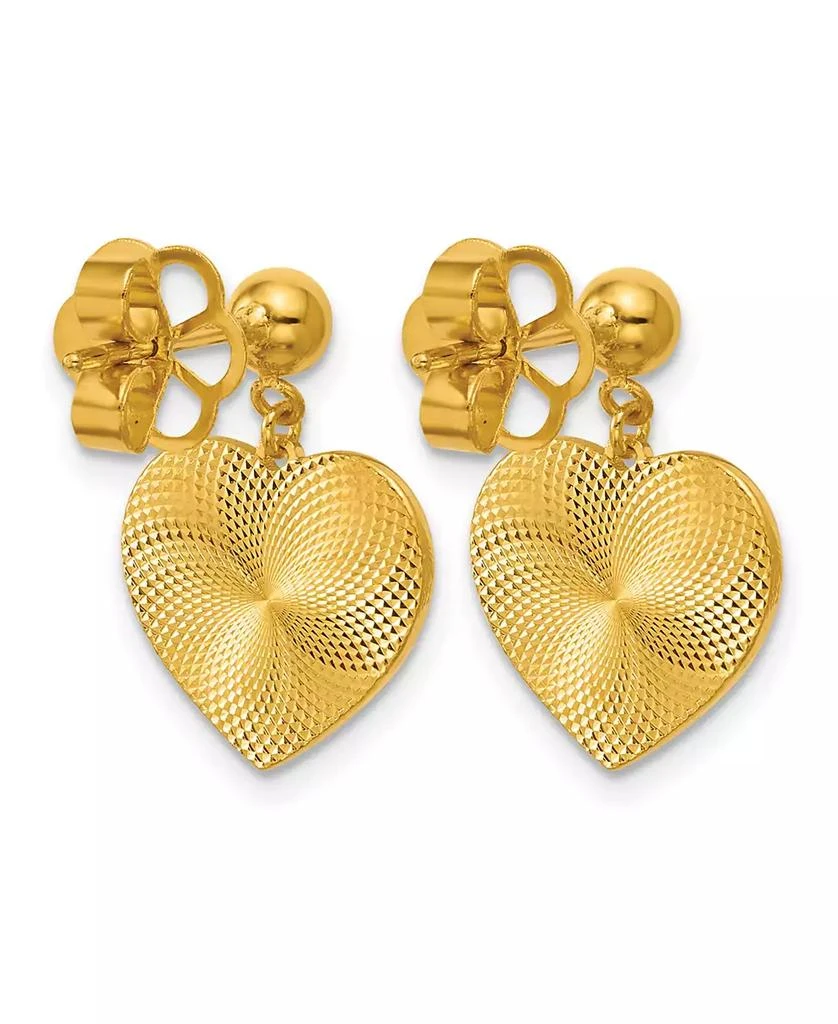 Macy's Heart Dangle Drop Earrings in 24k Yellow Gold 3
