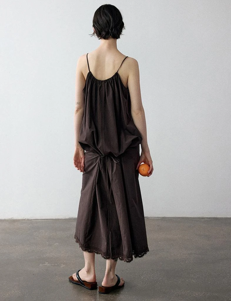 Pixie Market Lace Hem Dress in Chocolate 6