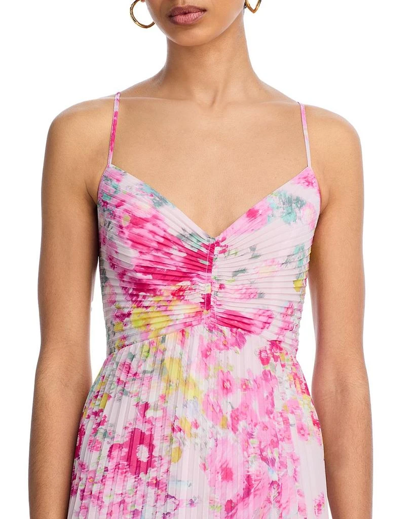 Steve Madden Ray Pleated Floral Chiffon Midi Dress 3