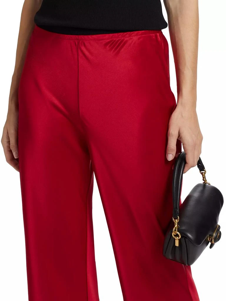 Reformation Gale Satin Mid-Rise Straight-Leg Pants 6