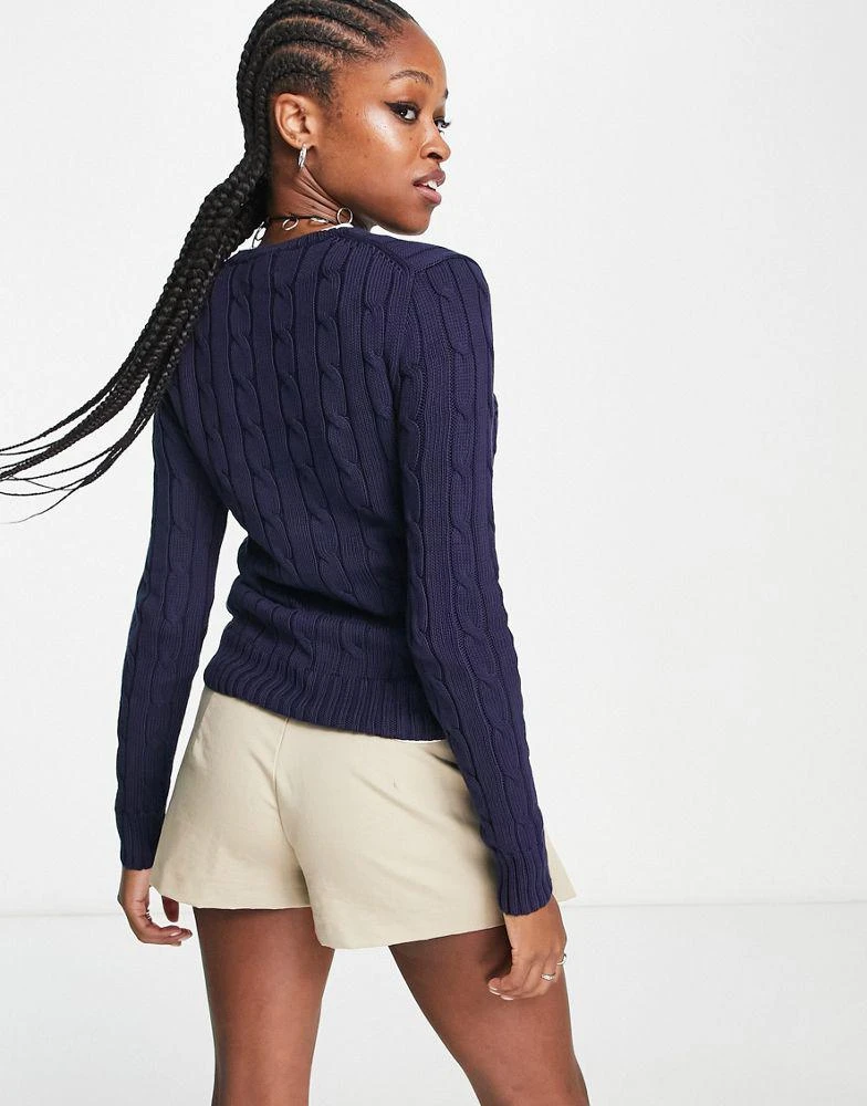 Ralph Lauren Polo Ralph Lauren cable knit jumper in navy 4