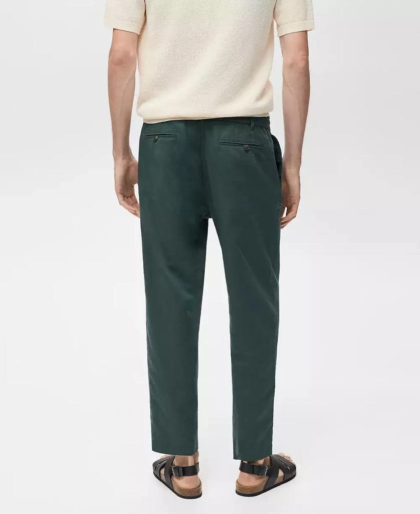 Mango Men's Slim-Fit Linen-Blend Drawstring Pants 6