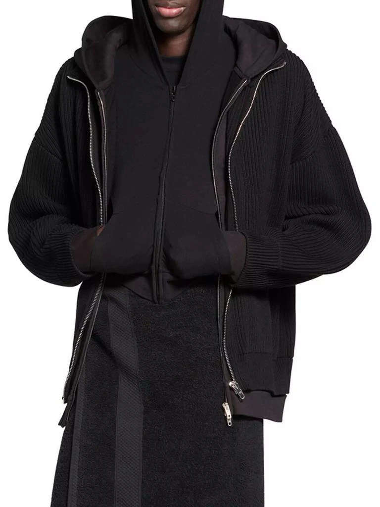 Balenciaga Unity Sports Icon Layered Zip-Up Hoodie Oversized 3