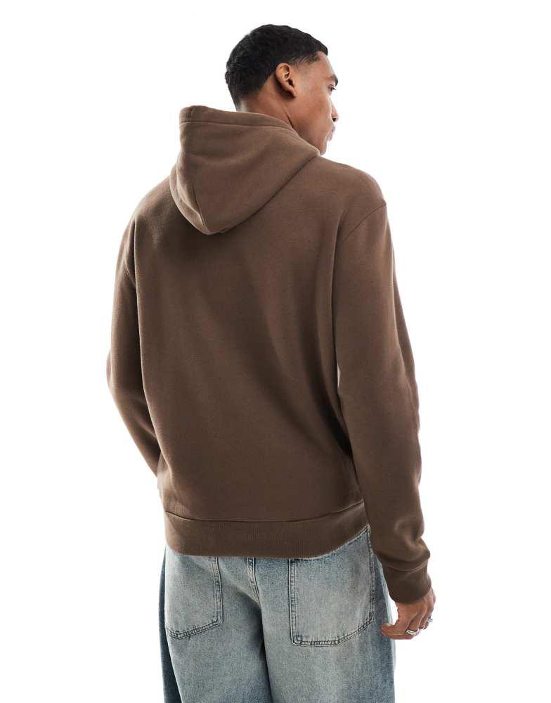 Hollister relaxed icon hoodie in brown – On Sale Now with Up to 31