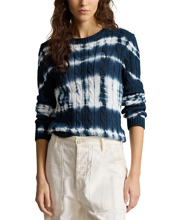 Ralph Lauren Lauren Ralph Lauren Tie Dye Cable Knit Cotton Sweater 1