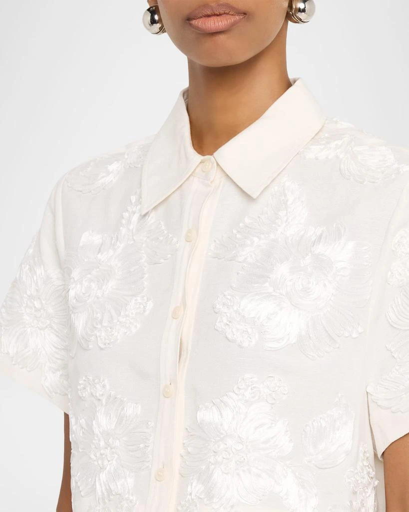 SIMKHAI Callie Floral Camp Shirt 5