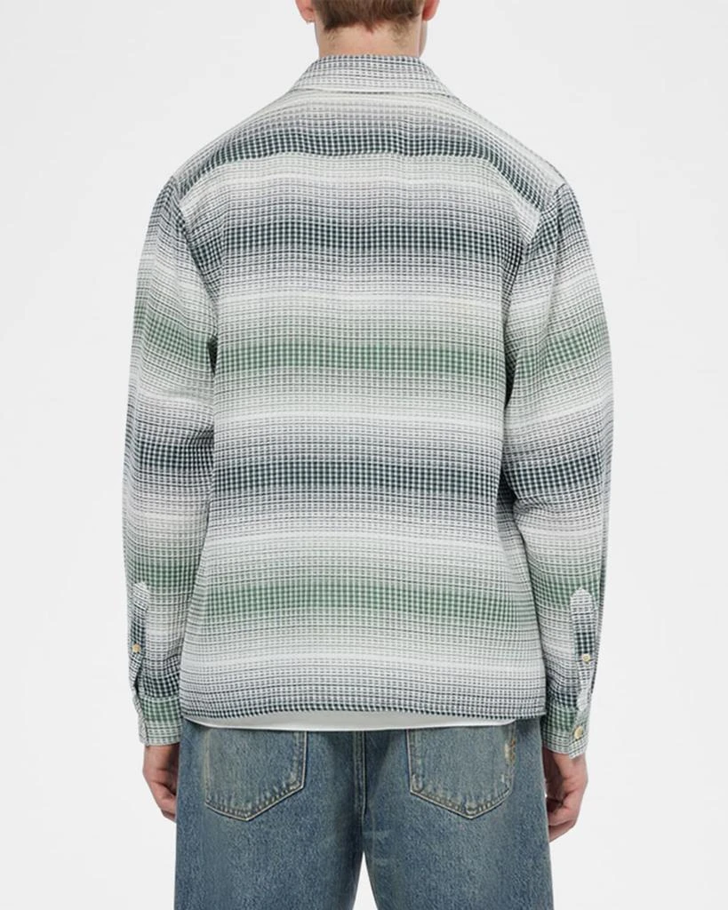 Scotch & Soda Men's Striped Waffle Button-Down Shirt 3