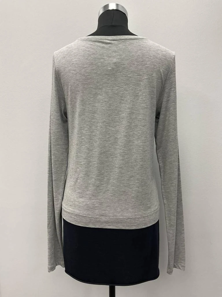Peter O. Mahler Long Sleeve T-Shirt In Grey/navy 2