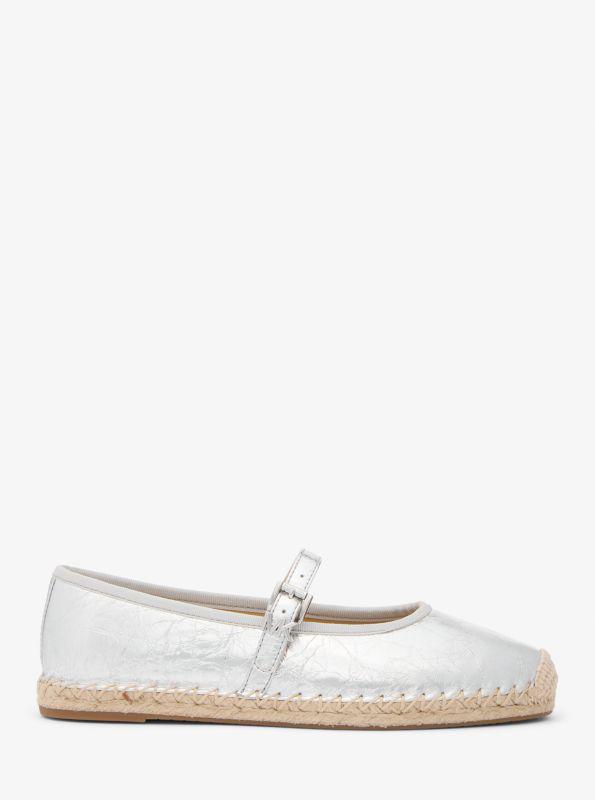 Michael Kors Lynn Metallic Leather Ballet Espadrille