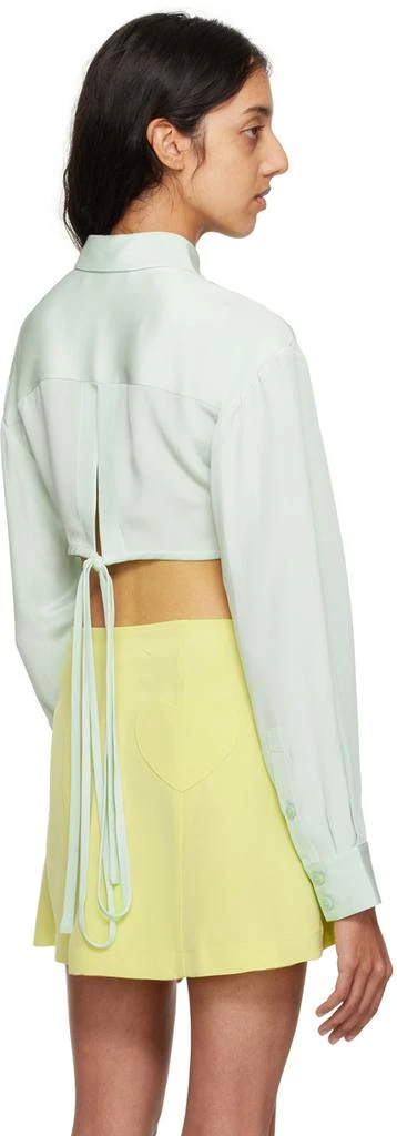 Christopher Esber Blue Cropped Shirt 3