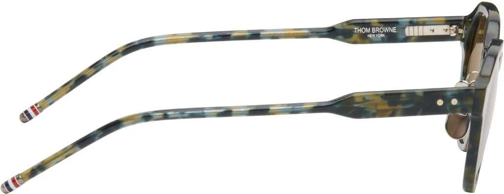 Thom Browne Navy Acetate Oval Sunglasses 2