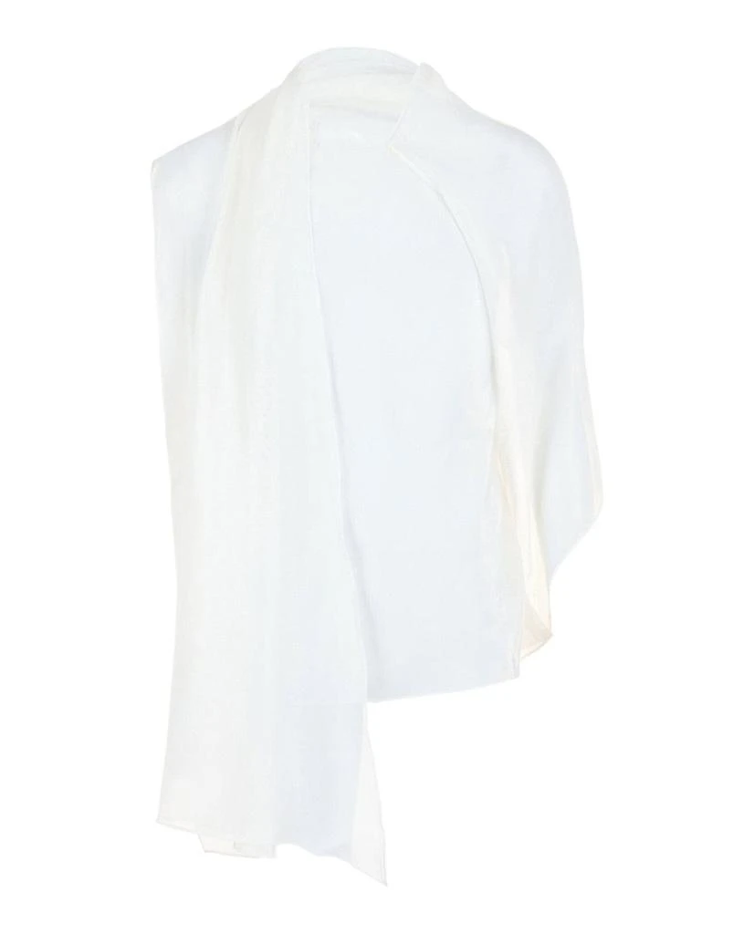 Salvatore Ferragamo Asymmetrical Shawl Blouse