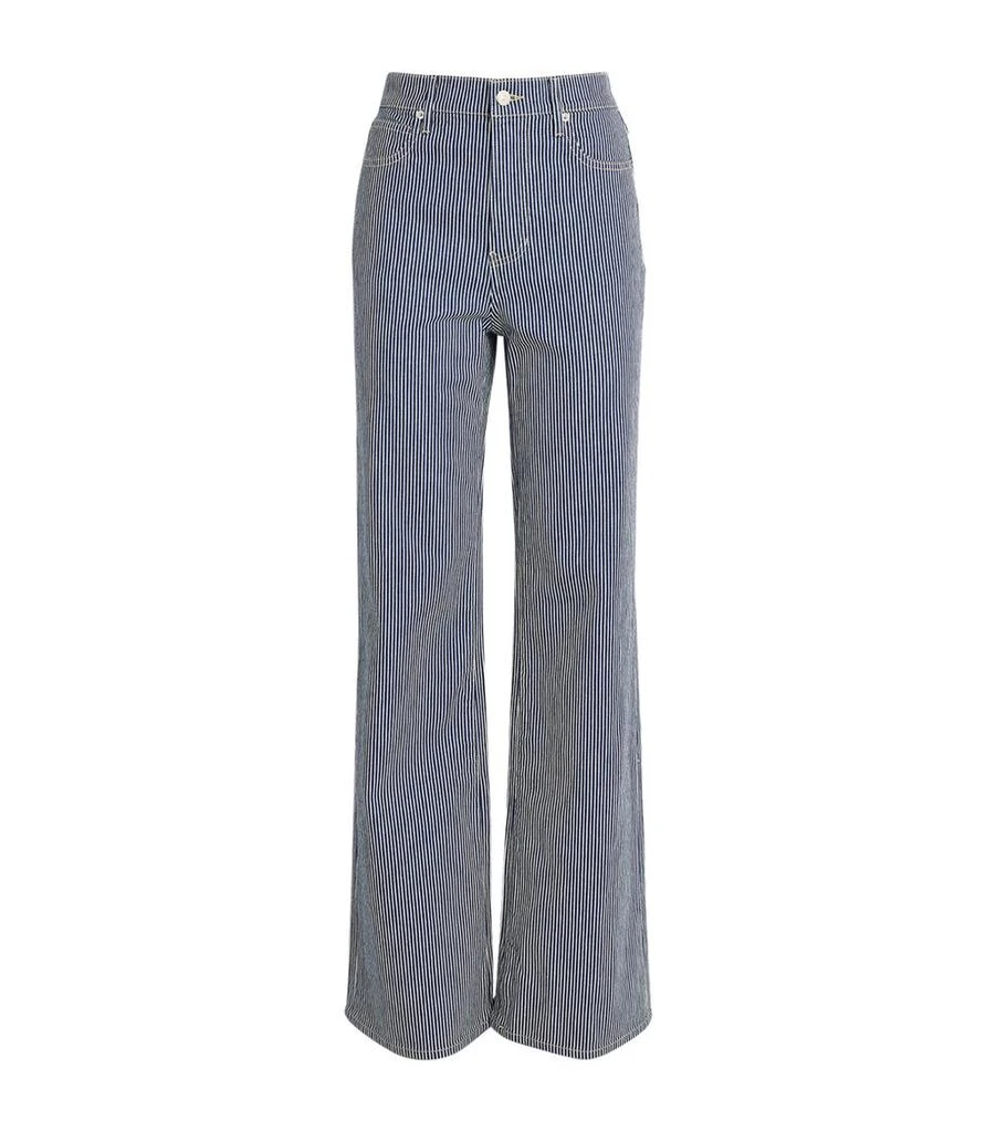 VERONICA BEARD Crosbie Striped Wide-Leg Jeans 1