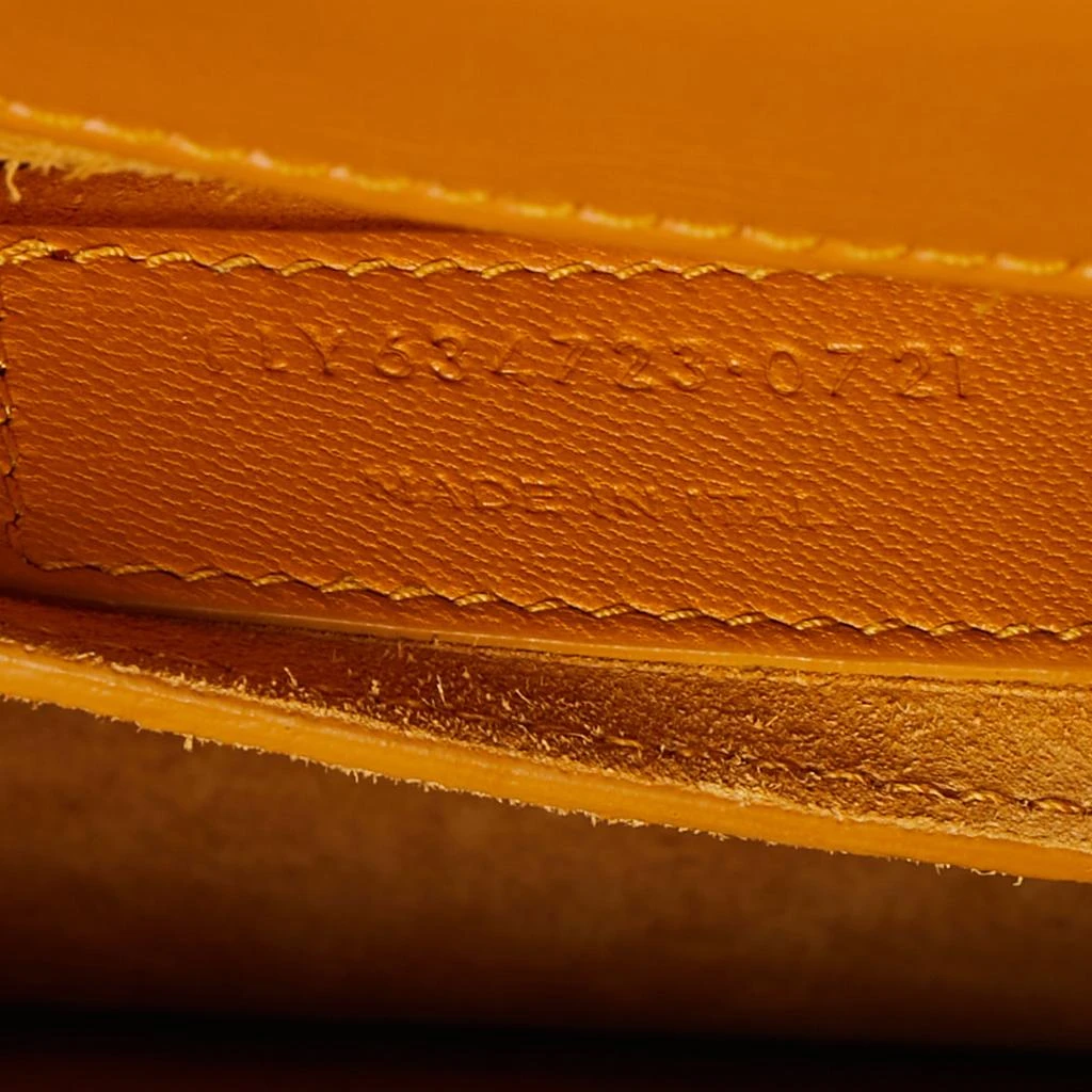 Yves Saint Laurent Saint Laurent Mustard Leather Medium Sunset Top Handle Bag 9