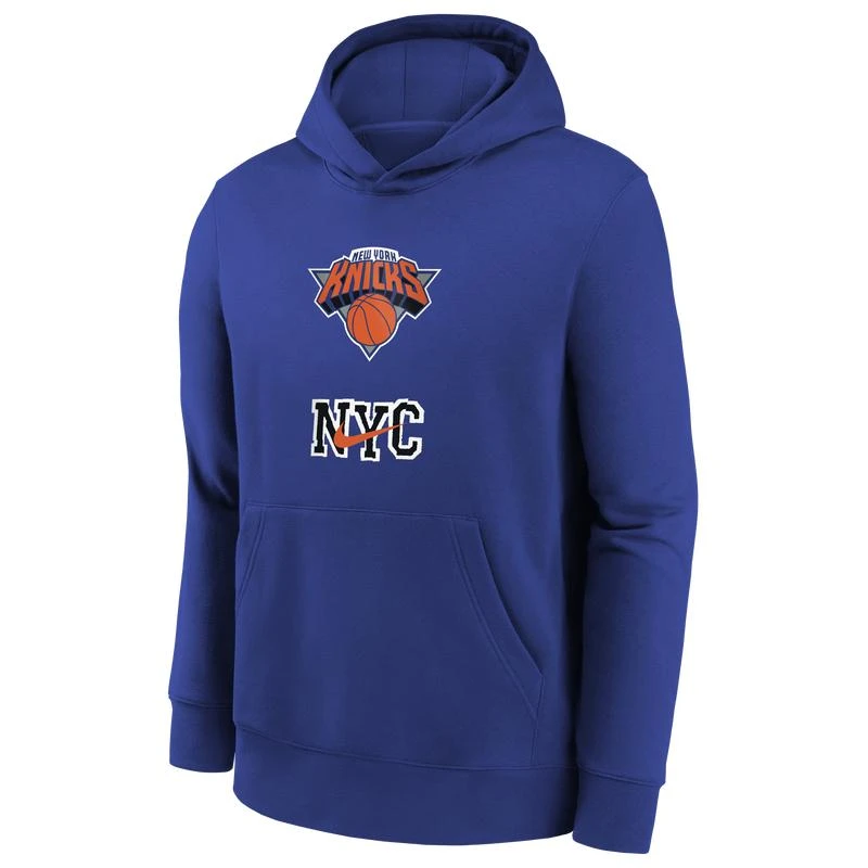 NBA Nike Knicks Club City Edition Pullover Hoodie - Boys' Grade School 1