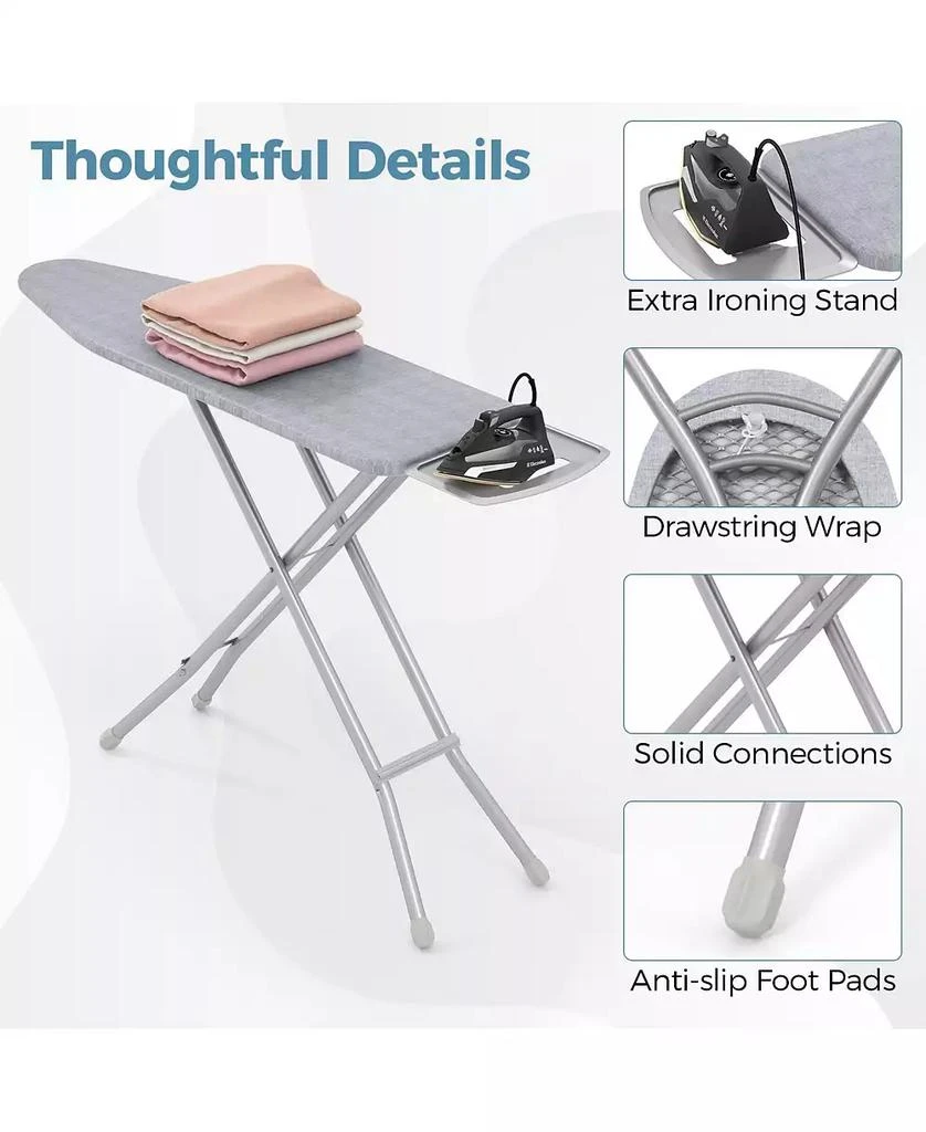 Ecooso Full Size Ironing Board with Iron Rest and 7-Level Height 8