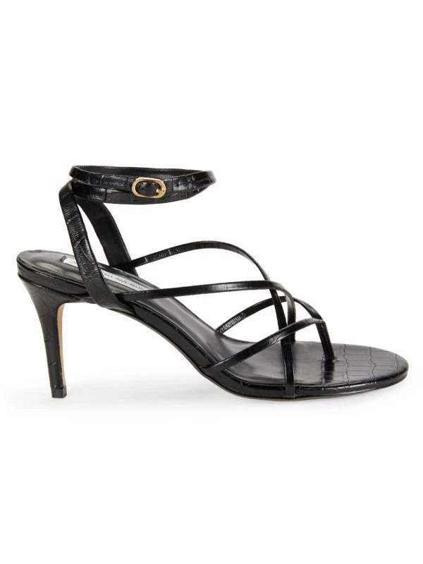 Saks Fifth Avenue Carmen Leather Stiletto Sandals 1