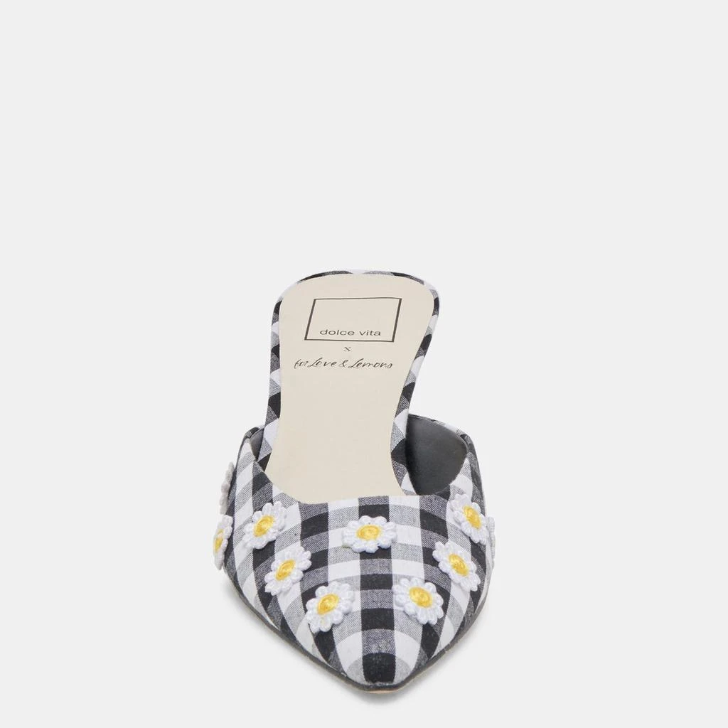 Dolce Vita Lilou Heels Black White Gingham 6