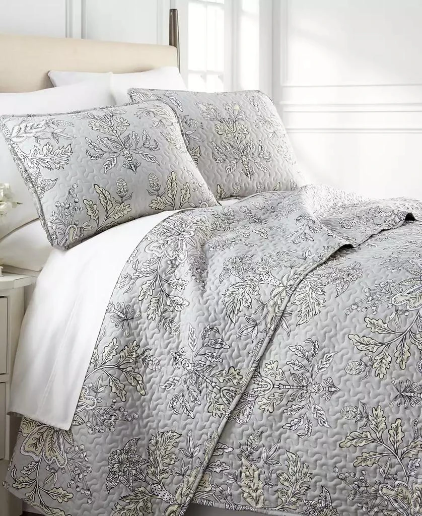 SOUTHSHORE FINE LINENS Vintage-Look Garden 3-Pc. Quilt Set 1