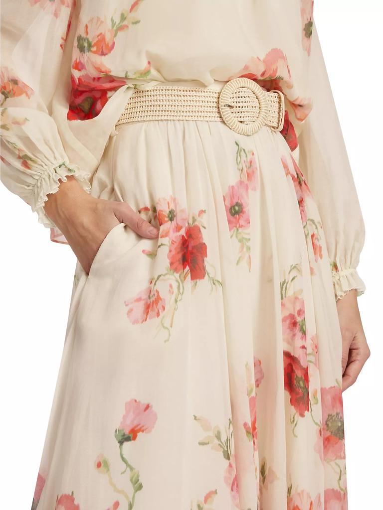 【Zimmermann】Lightburst floral cotton and silk maxi skirt Zimmermann Lightburst floral cotton and silk maxi skirt 1