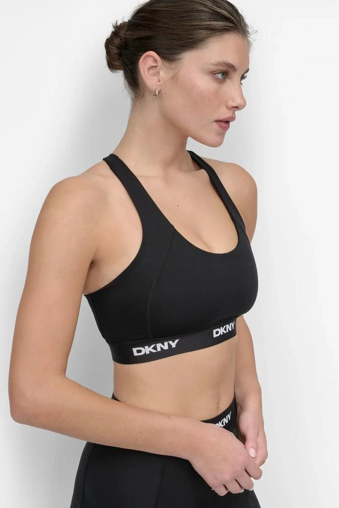 DKNY LOGO ELASTIC SCOOP NECK RACERBACK BRA 3