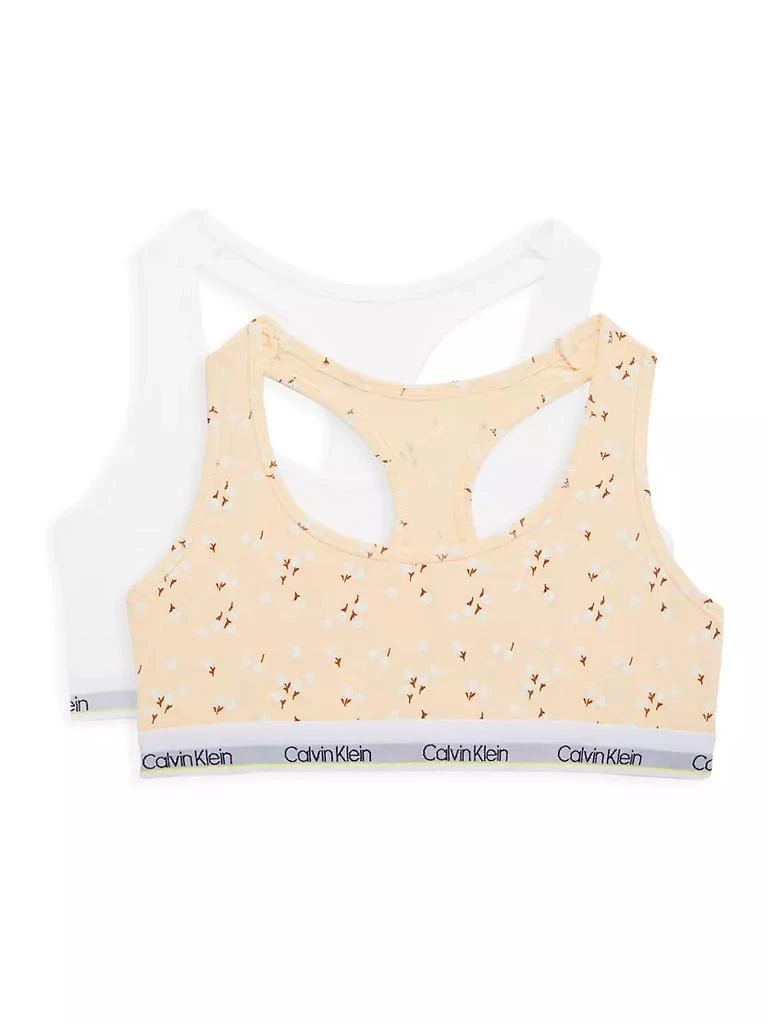 Calvin Klein Girl's 2-Pack Racerback Sports Bra Set 1
