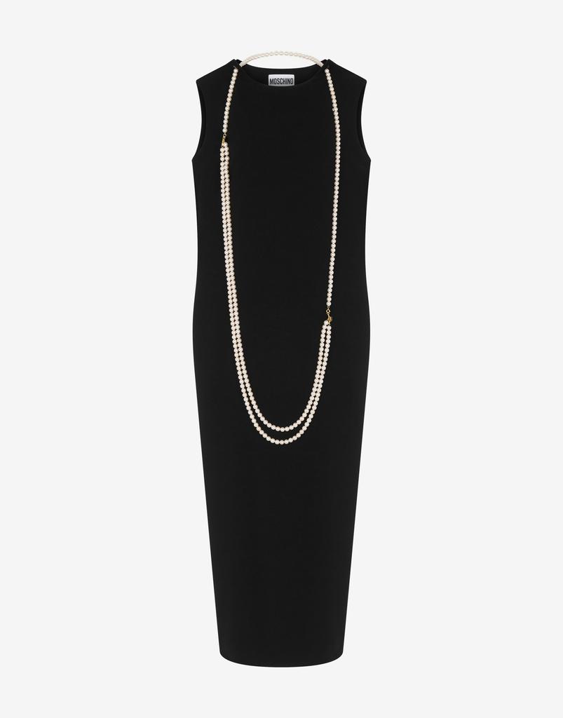 Moschino Dress In Stretch Crepe Pearls