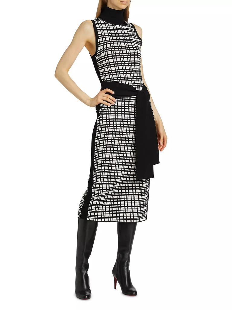 Toccin Peggy Windowpane Knit Sleeveless Midi-Dress 4