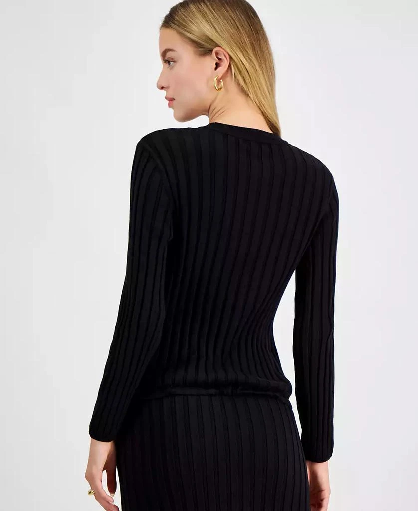 Bar III Women's Ribbed Drawstring Sweater, Exclusively at Macy's 2