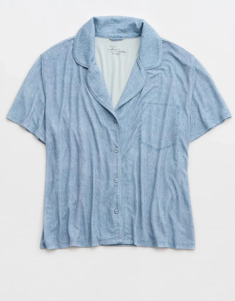 Aerie AE x Aerie Match Made In Denim Real Soft® Short Sleeve Shirt 3