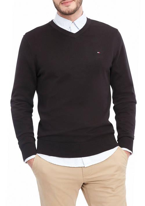 Tommy Hilfiger Hilfiger Men S Essential V Neck Sweater