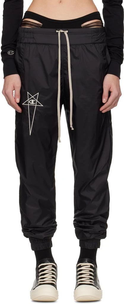 Rick Owens Black Champion Edition Joggers Sweatpants 1