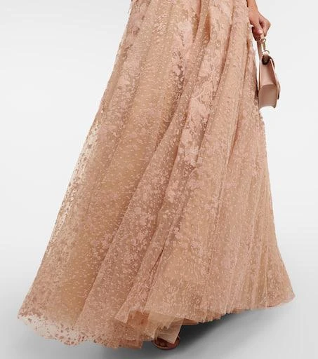 Costarellos Appliqué tulle gown 5