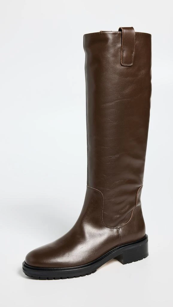AEYDE Henry Calf Leather Moka Riding Boots 1