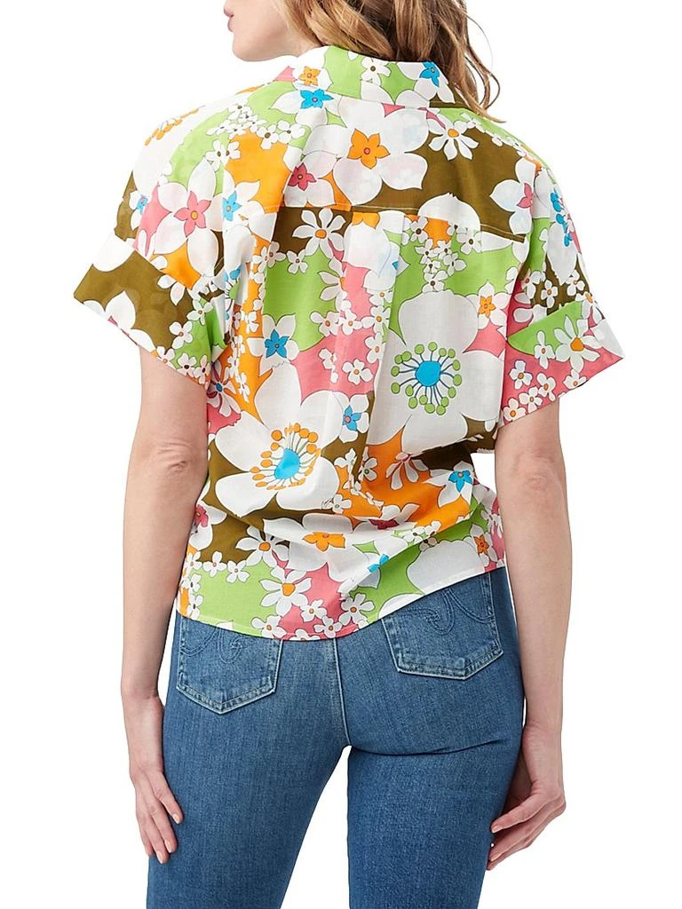 Trina Turk Coty Floral Cotton Tucked Shirt 5