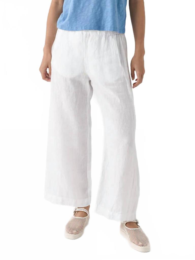 Velvet by Graham & Spencer Lola Linen Pant In White