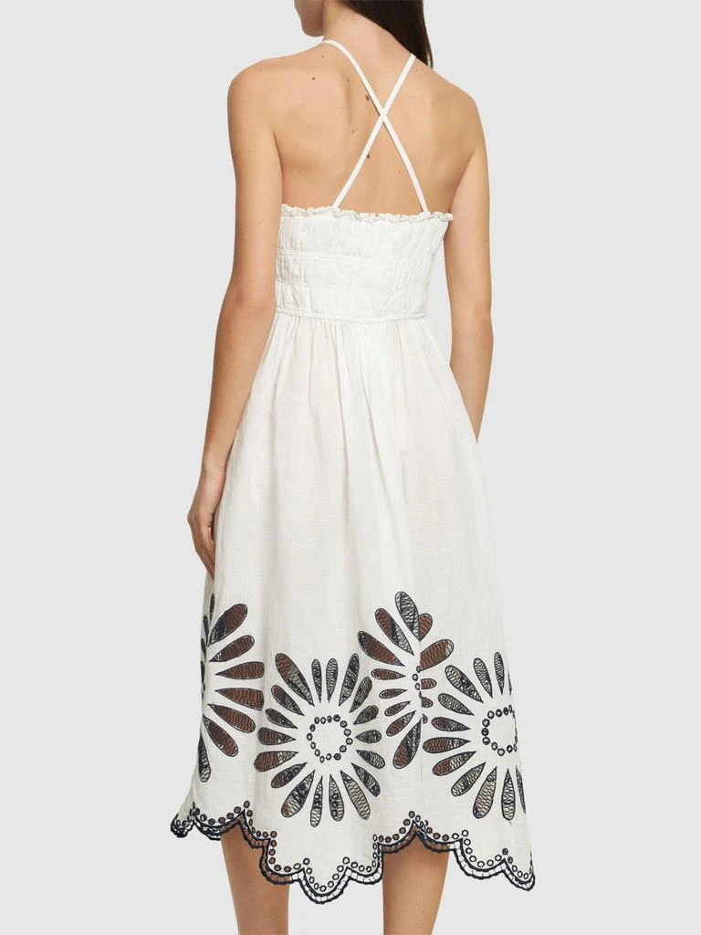 ULLA JOHNSON Beatrice Linen & Cotton Midi Dress 2