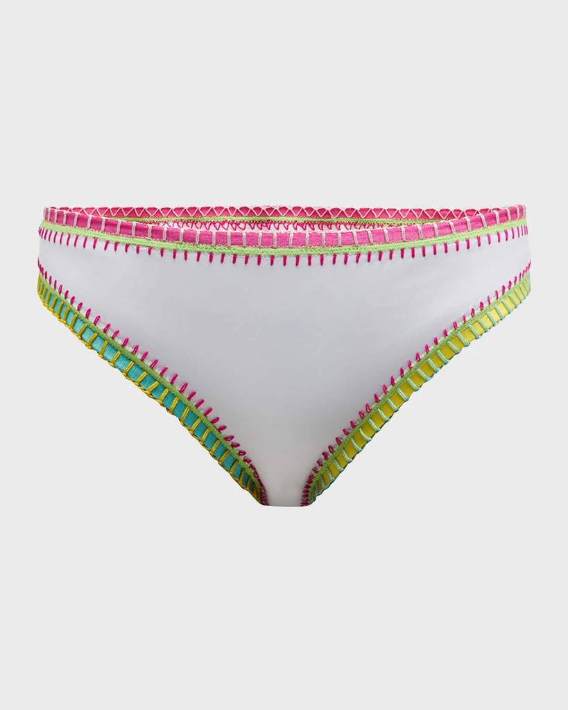 Platinum Inspired by Solange Ferrarini Crochet-Trim Scoop Bikini Bottoms 1