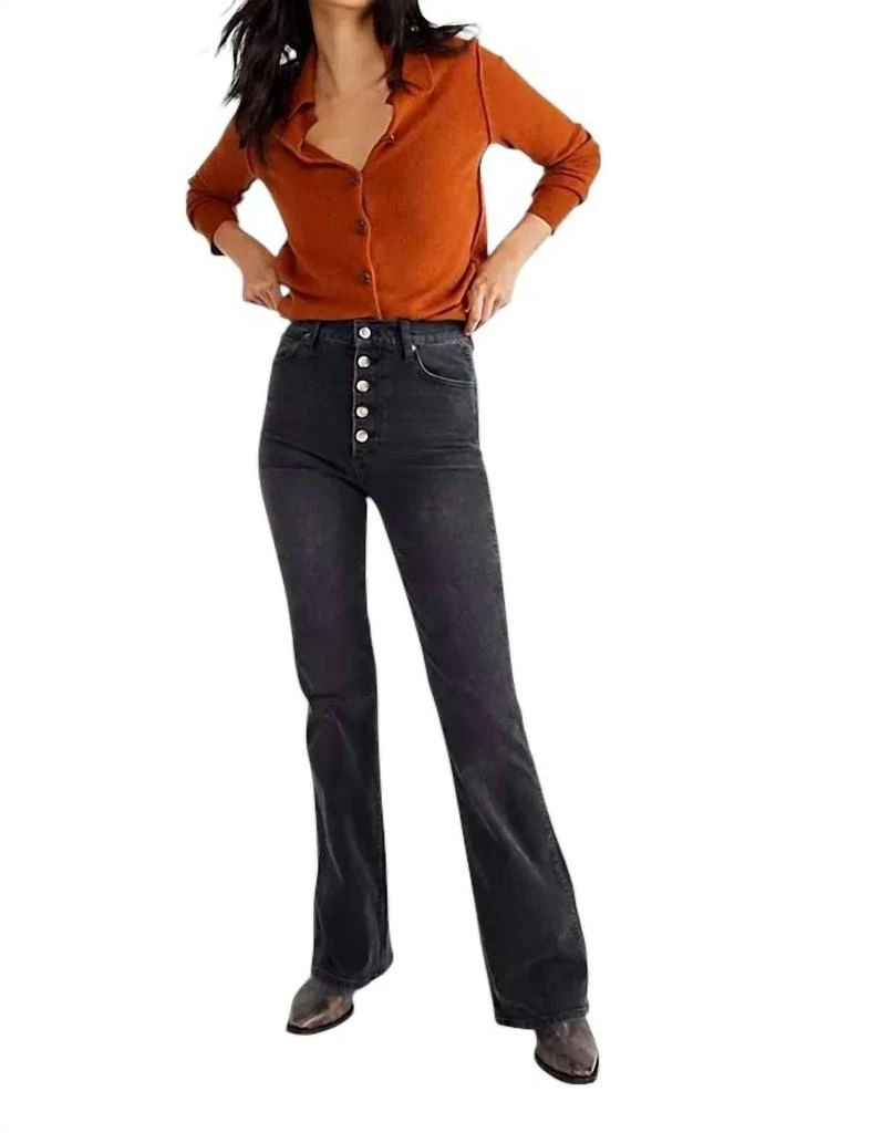 Boyish Rickey Flare Leg Jeans In Black 1