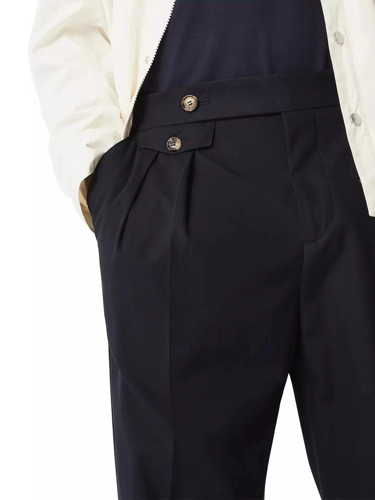 Brunello Cucinelli Crêpe Batavia Tailor Fit Trousers with Reversed Double Pleats 4