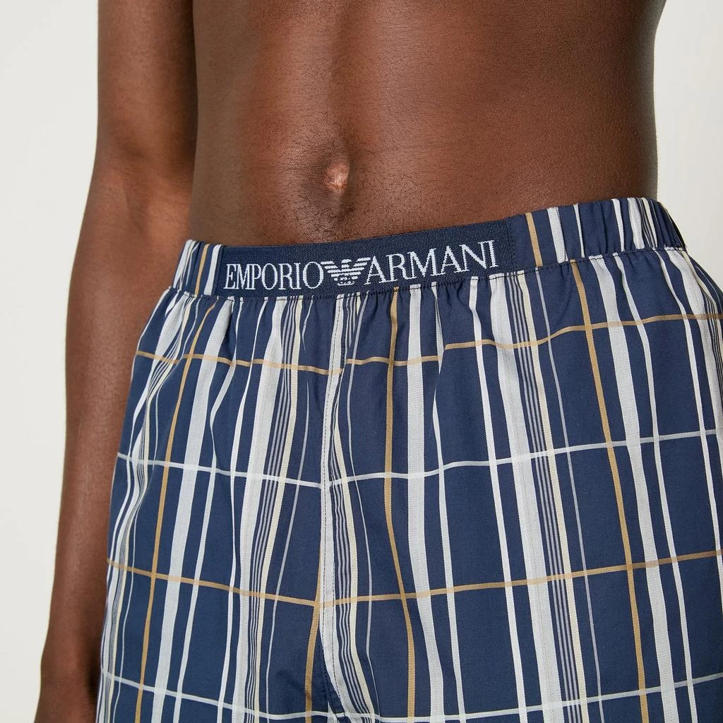 Emporio Armani Bodywear Emporio Armani Bodywear Checked Cotton Pyjama Shorts 4
