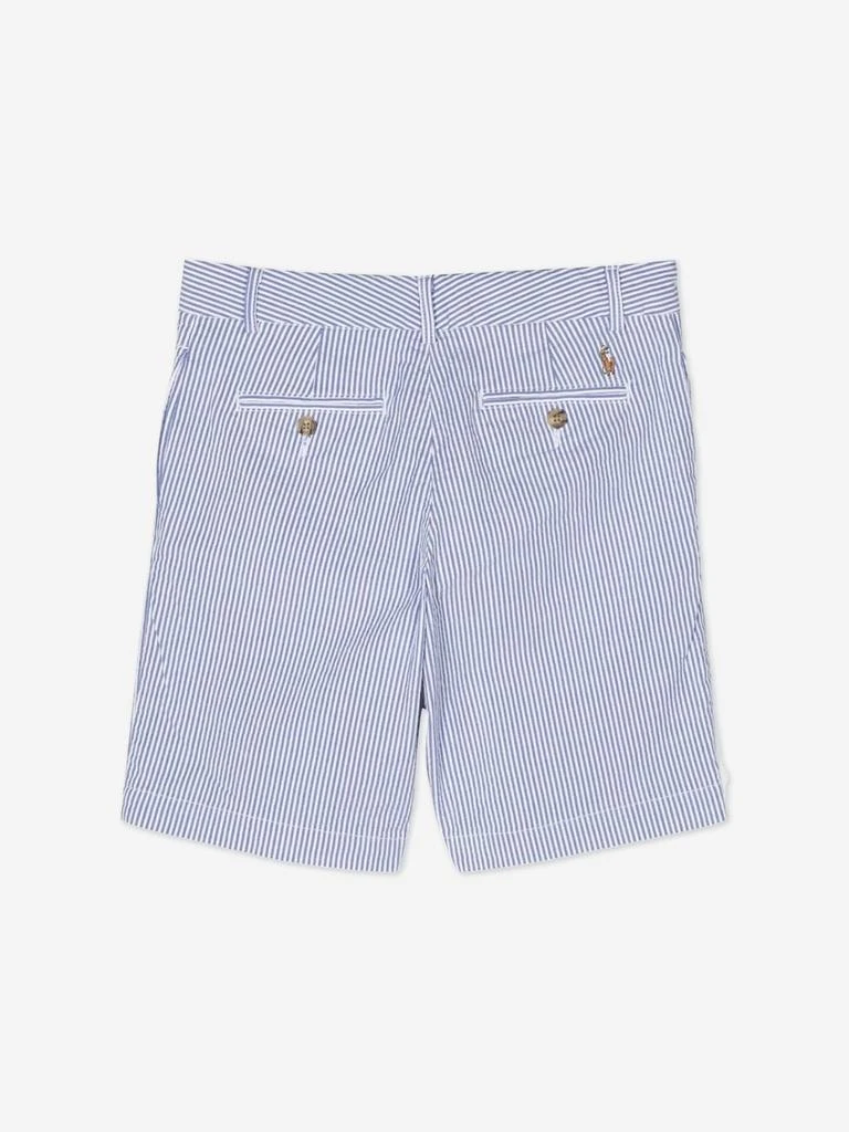 Ralph Lauren Boys Seersucker Preppy Shorts in Blue 3