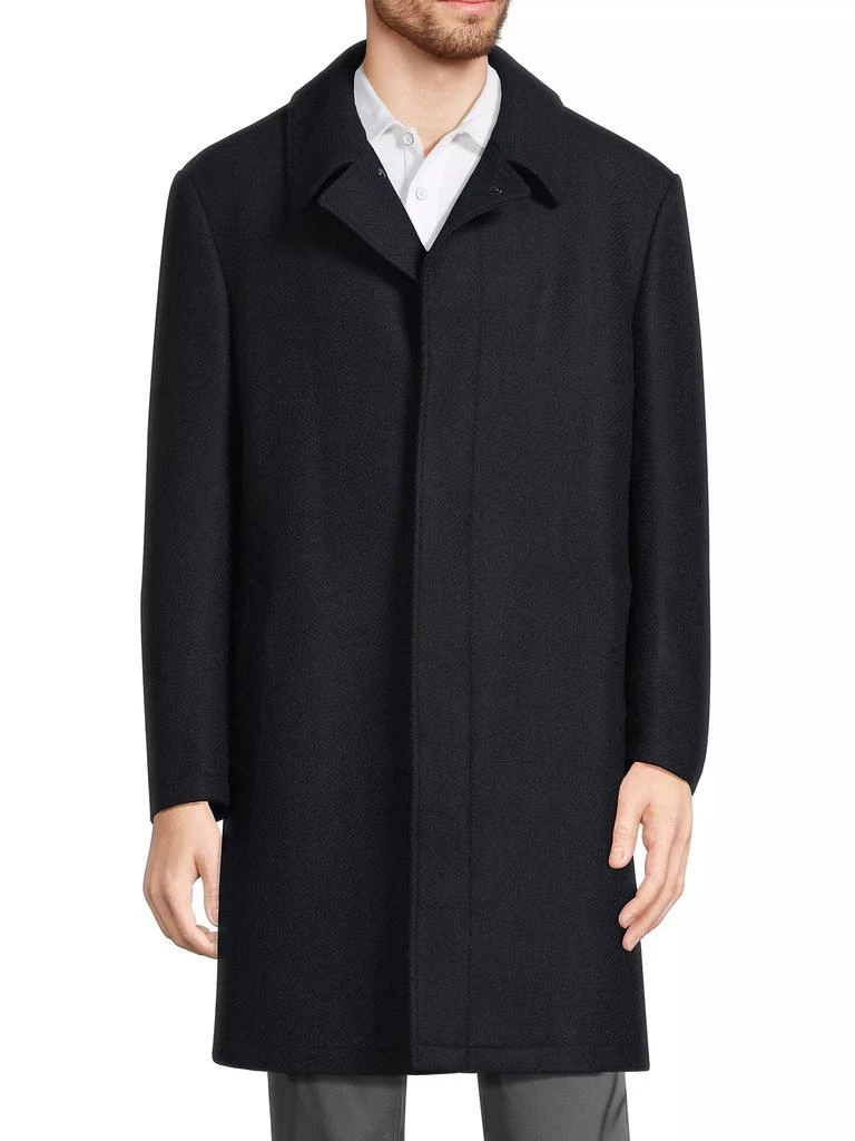 Cardinal of Canada Platinum Herringbone Wool-Blend Coat 3