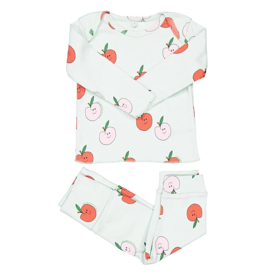 Stella McCartney Kids Graphic Apple Print Long Sleeve Pajama Set 2
